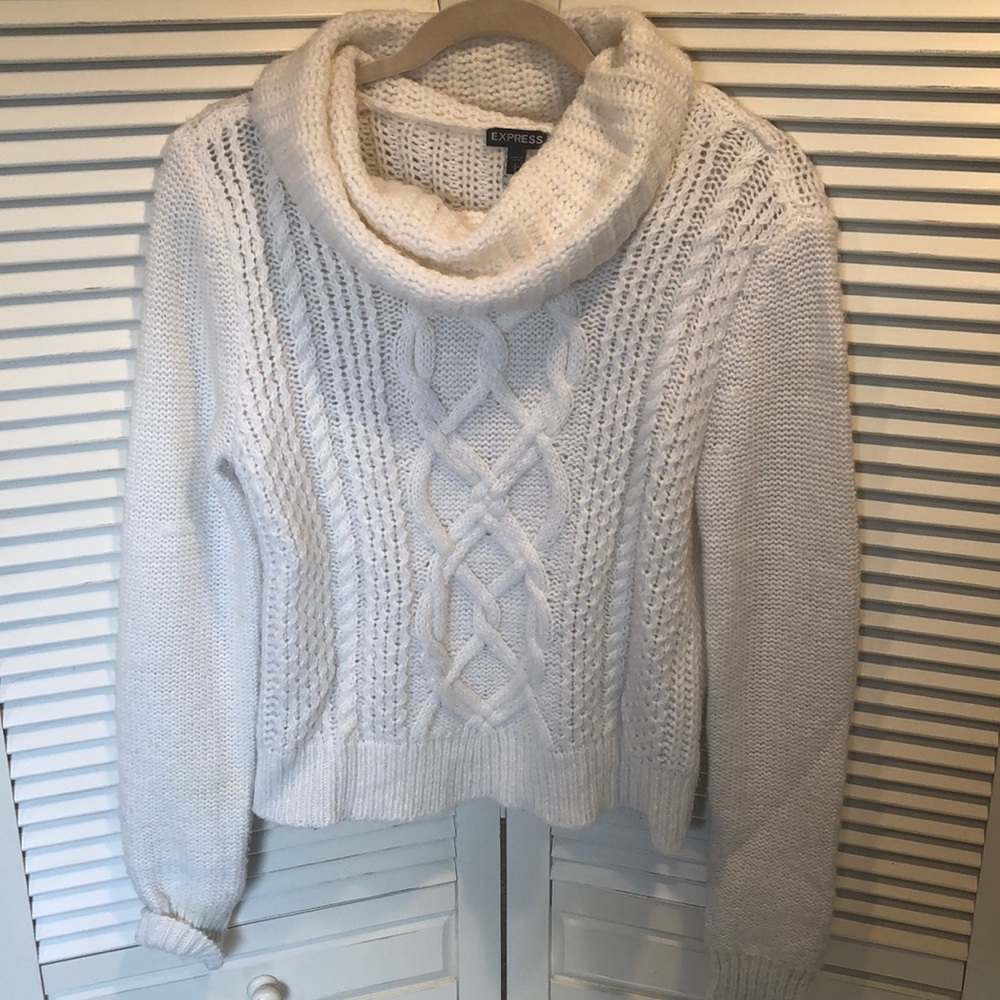 Cream Turtle Neck Sweater